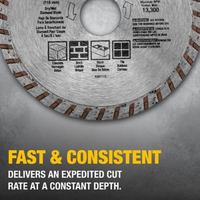 Image showing  4-1/2 in. Continuous Rim Masonry Blade, Ultra-Durable Diamond Matrix