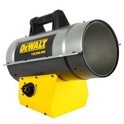 DeWALT 125,000 BTU Forced Air Propane Quiet Burner Technology Job Site Heater