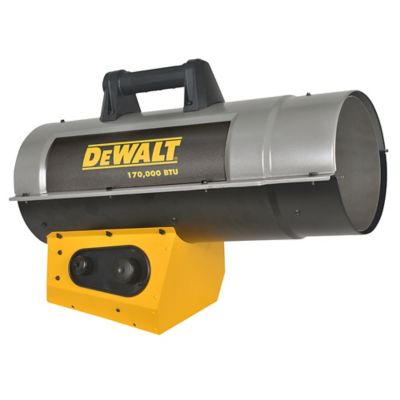 DeWALT 170,000 BTU Forced Air Propane Quiet Burner Technology Job Site Heater