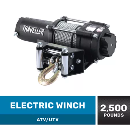 Traveler Electric ATV Winch 12V 2 500 lb Capacity ATV & UTV Winches