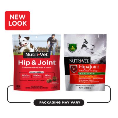 Image showing 6 th Nutri-Vet Extra Strength Soft Chewable Hip and Joint Supplement for Dogs, Chicken and Cheese Flavor, 4.2 oz., 60 ct.