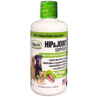 Liquid-Vet K9 Hip and Joint Support Supplement for Dogs, Pot Roast Flavor, 32 oz.