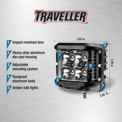 Image showing  1,400-Lumen Offroad Pod-Mount Lights with Amber Sides, 4 in., 2-Pack
