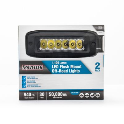 Image showing 6 th Traveller 1,100 Lm Flush-Mount LED Lights, 2 pk.