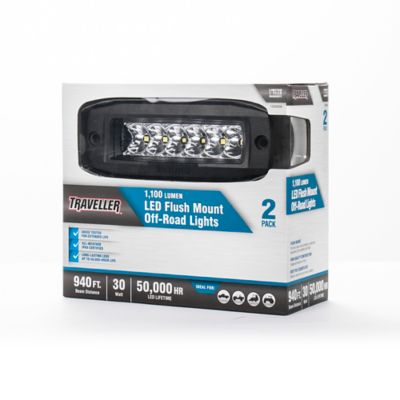 Image showing 7 th Traveller 1,100 Lm Flush-Mount LED Lights, 2 pk.