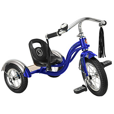 Schwinn Roadster Classic Tricycle, 12-Inch Front Wheel, Ages 2 - 4, Blue