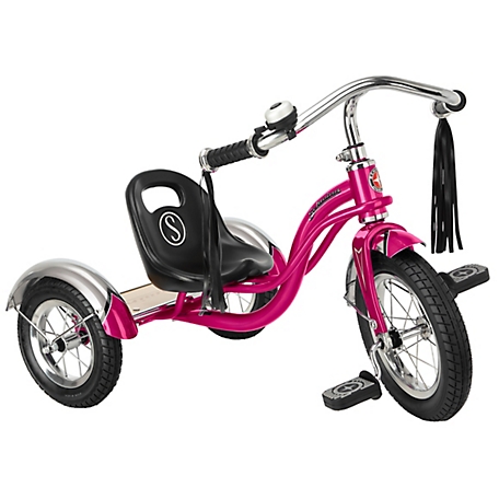 Schwinn Roadster Classic Tricycle, 12 in. Front Wheel, Ages 2 - 4, Pink