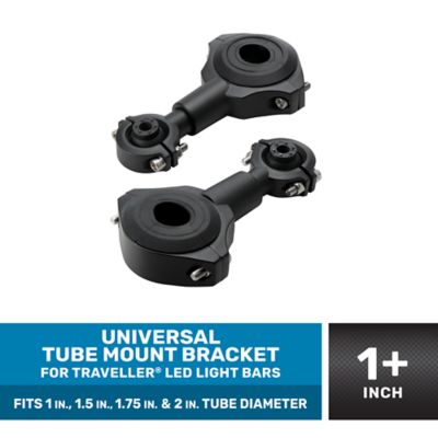 Traveller Universal Tube Light Bar Mount Brackets, 2-Pack