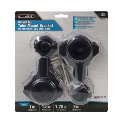 Image showing  Universal Tube Light Bar Mount Brackets, 2 pc.