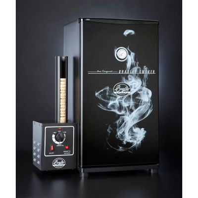 Bradley Smoker 2,288 sq. in. 4-Rack Original Electric Smoker, 19 in. x 22 in. x 35 in., 58 lb., 250F Max Temperature