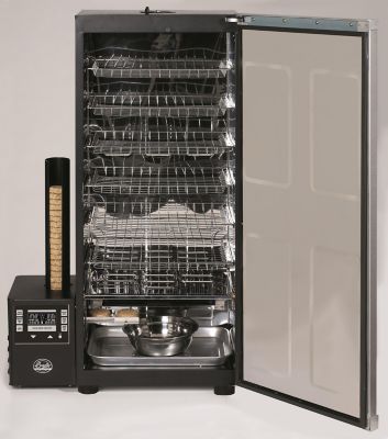 Image showing  780 sq. in. 6-Rack Digital Electric Smoker, Silver, 19 x 22 x 41 in., 69 lb., 280F Max Temperature
