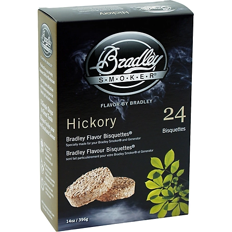 Bradley Smoker Hickory Flavor Bisquettes, 24-Pack