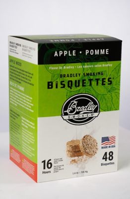 Bradley Smoker Apple Flavor Bisquettes, 48-Pack