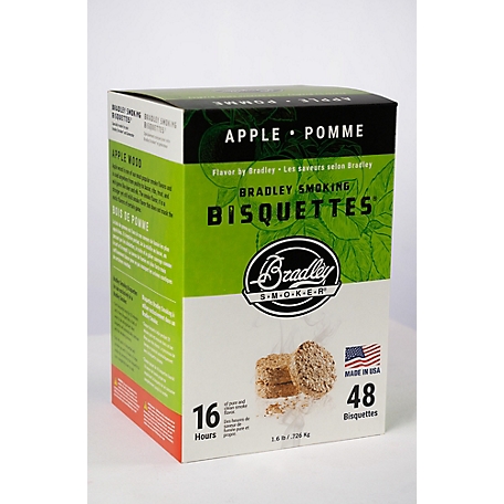 Bradley Smoker Apple Flavor Bisquettes, 48-Pack