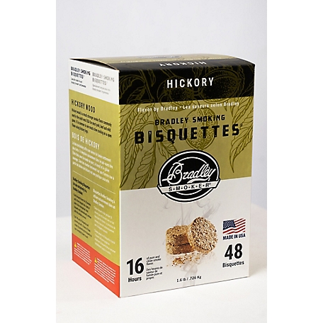 Bradley Smoker Hickory Flavor Bisquettes, 48-Pack