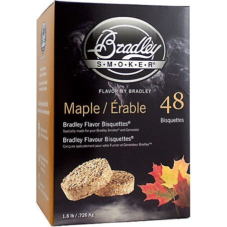 Bradley Smoker Maple Flavor Bisquettes, 48-Pack
