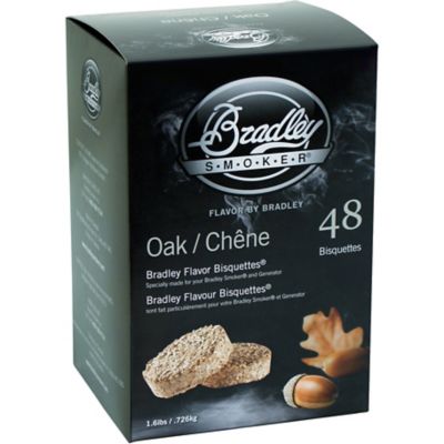 Bradley Smoker Oak Flavor Bisquettes, 1.6 lb., 48-Pack