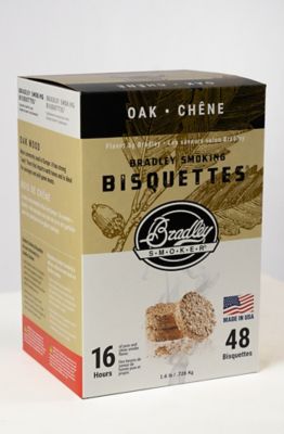 Bradley Smoker Oak Flavor Bisquettes, 1.6 lb., 48-Pack