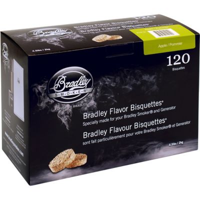 Bradley Smoker Apple Flavor Bisquettes, 120-Pack