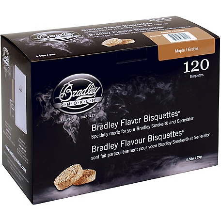 Bradley Smoker Maple Flavor Bisquettes, 120-Pack