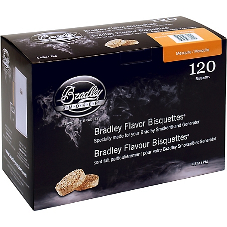 Bradley Smoker Mesquite Flavor Bisquettes, 120-Pack