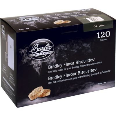 Bradley Smoker Oak Flavor Bisquettes, 120-Pack