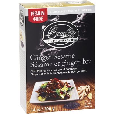 Bradley Smoker Ginger Sesame Flavor Premium Bisquettes, 0.67 lb., 24-Pack