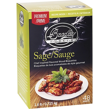Bradley Smoker Sage/Maple Flavor Premium Bisquettes, 1.6 lb., 48-Pack