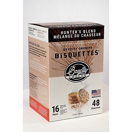 Bradley Smoker Hunter's Blend Flavor Premium Bisquettes, 48-Pack
