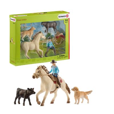 Schleich 6 pc. Western Riding Playset