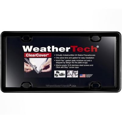 WeatherTech ClearCover License Plate Frame Kit, Black