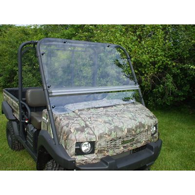 Extreme Metal Products Kawasaki Mule 4010 Flip-Up Hard-Coated Windshield