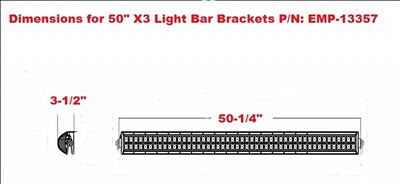 Image showing  Can-Am LED Light Bar Brackets for 2017-20 Maverick X3, 50 in.