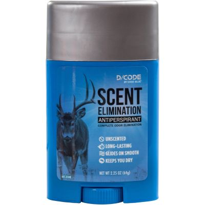 Code Blue D/Code Scent Elimination Unscented Antiperspirant Stick