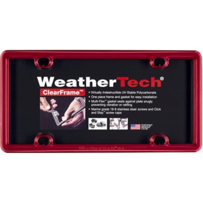 WeatherTech ClearFrame License Plate Kit, Red