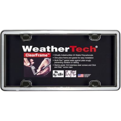 WeatherTech ClearFrame License Plate Kit, Chrome