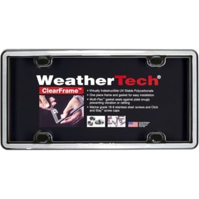 WeatherTech ClearFrame License Plate Kit, Brushed Stainless