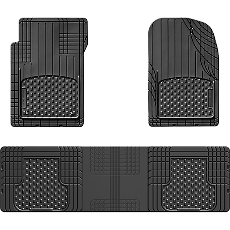 WeatherTech All-Vehicle Front and Rear Over-the-Hump Floor Mat Set, Black, 11AVMOTHSB
