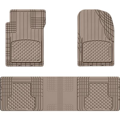 WeatherTech All-Vehicle Front and Over The Hump Rear Floor Mats, 3pc Set, Tan, 11AVMOTHST