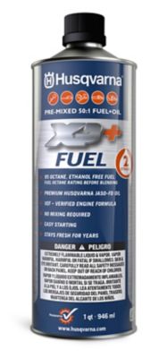 Husqvarna XP+ Premixed 50:1 Fuel + Oil for 2-Stroke Engines, Ethanol-Free High Octane Fuel, 1 Quart