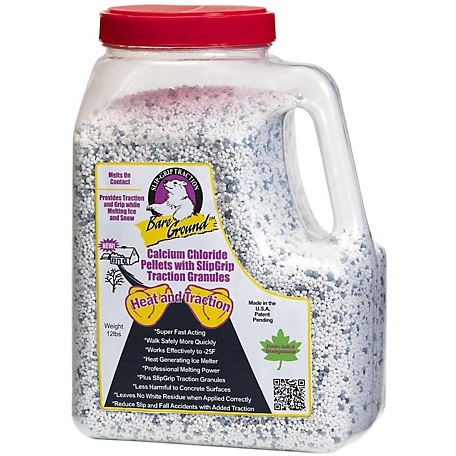 Bare Ground 7 lb. Winter Calcium Chloride Ice Melt Pellets with Infused Traction Granules