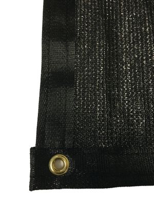 Riverstone 5.8 ft. x 15 ft. Knitted Privacy Shade Cloth, Black