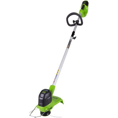 Image showing  2 pc. 40V String Trimmer and Axial Blower with 2Ah Battery and Charger