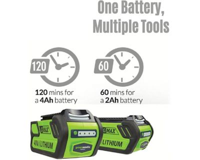 Image showing  2 pc. 40V String Trimmer and Axial Blower with 2Ah Battery and Charger