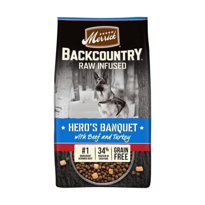 Merrick Backcountry Hero's Banquet Dry Dog Food, 22 lb. Our dogs love it!