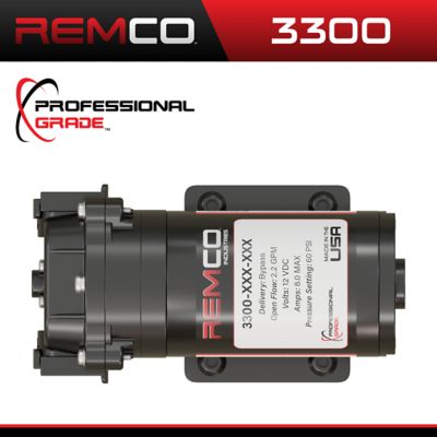 Image showing  2.2 GPM Professional Grade 3300 Series 12V Sprayer Pump with 3/4 in. QA Ports, 60 PSI, Bypass