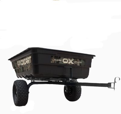 OxCart Pursuit Ambush Camo 15 cu. ft. -17 cu. ft. Lift-Assist and Swivel Dump Cart with Run-Flat Tires I looked at other carts & chose the Ox cart because it's made in America