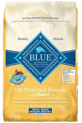 Blue Buffalo Life Protection Small Breed Adult Healthy Weight Chicken and Brown Rice Dry Dog Food