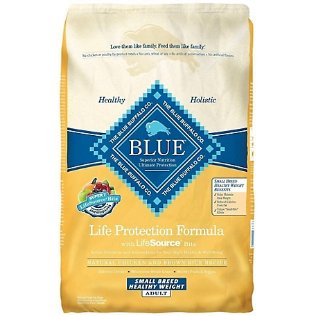 Blue Buffalo Life Protection Small Breed Adult Healthy Weight Chicken and Brown Rice Dry Dog Food