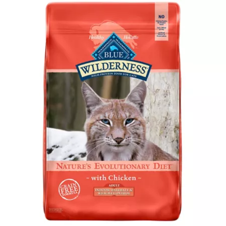 Blue Buffalo Wilderness Adult Dry Cat Indoor Hairball Weight Control High Protein Grain Free Diet Chicken 11 lb Bag Dry Cat Food